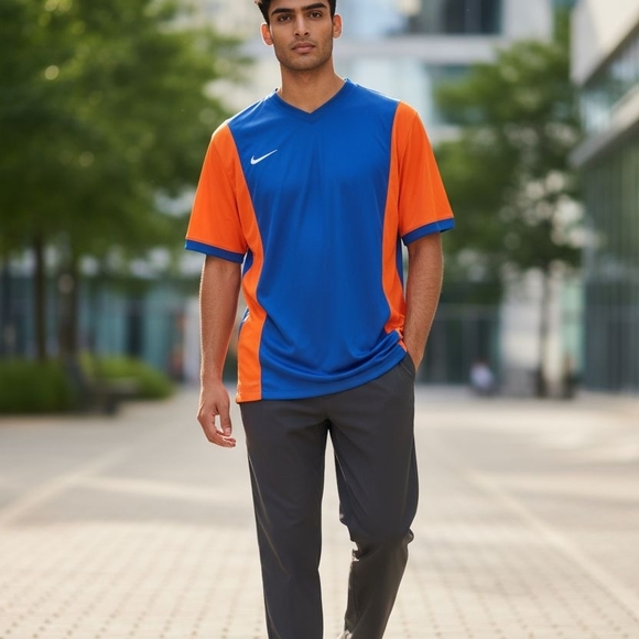 Nike Other - Nike NWT Men's Blue and Orange Shirt